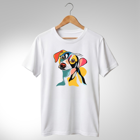 Abstract-Câini - TRICOU ABSTRACT - CĂȚEL