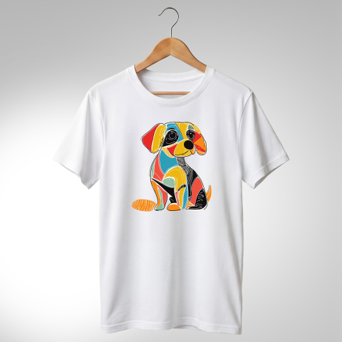 Abstract-Câini - TRICOU ABSTRACT - CĂȚEL