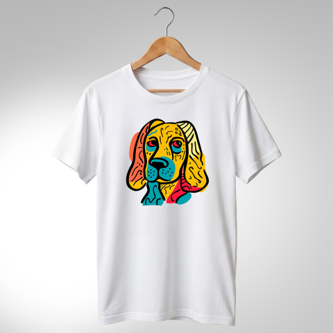 Abstract-Câini - TRICOU ABSTRACT - CĂȚEL