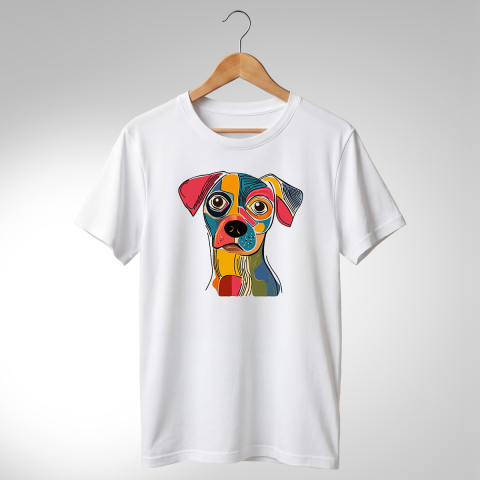 Abstract-Câini - TRICOU ABSTRACT - CĂȚEL