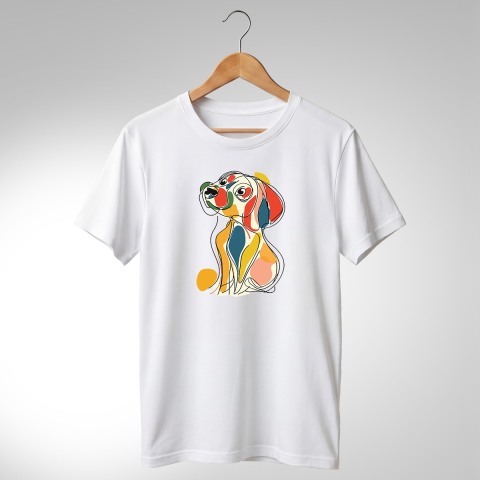 Abstract-Câini - TRICOU ABSTRACT - CĂȚEL