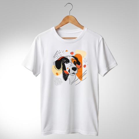 Abstract-Câini - TRICOU ABSTRACT - CĂȚEL