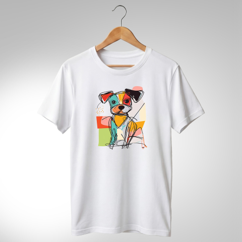 Abstract-Câini - TRICOU ABSTRACT - CĂȚEL