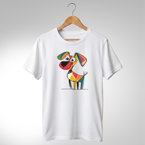 Abstract-Câini - TRICOU ABSTRACT - CĂȚEL