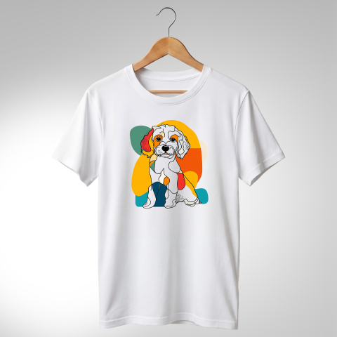 Abstract-Câini - TRICOU ABSTRACT - CĂȚEL