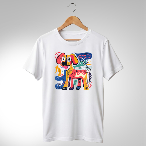 Abstract-Câini - TRICOU ABSTRACT - CĂȚEL