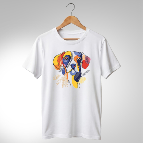 Abstract-Câini - TRICOU ABSTRACT - CĂȚEL