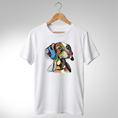 Abstract-Câini - TRICOU ABSTRACT - CĂȚEL