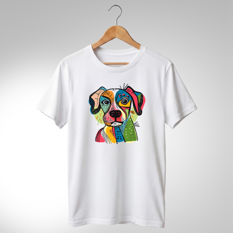 Abstract-Câini - TRICOU ABSTRACT - CĂȚEL