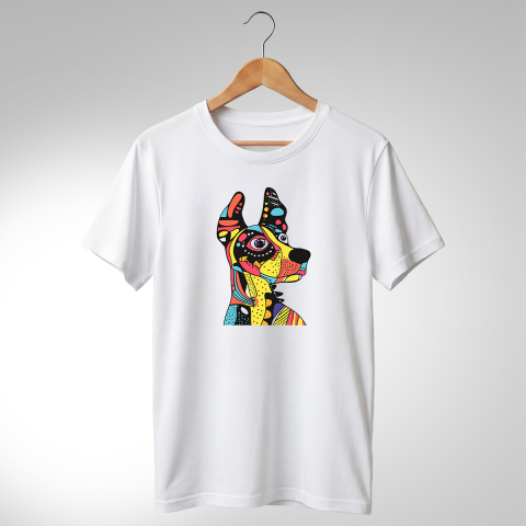 Abstract-Câini - TRICOU ABSTRACT - CĂȚEL