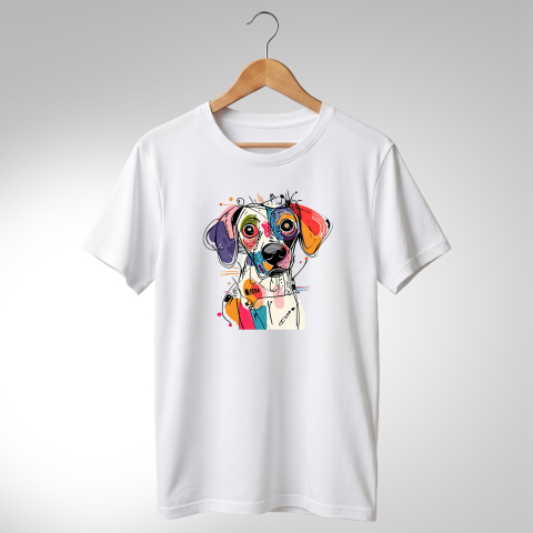 Abstract-Câini - TRICOU ABSTRACT - CĂȚEL