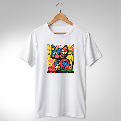 Abstract-Pisici - TRICOU ABSTRACT - PISICĂ