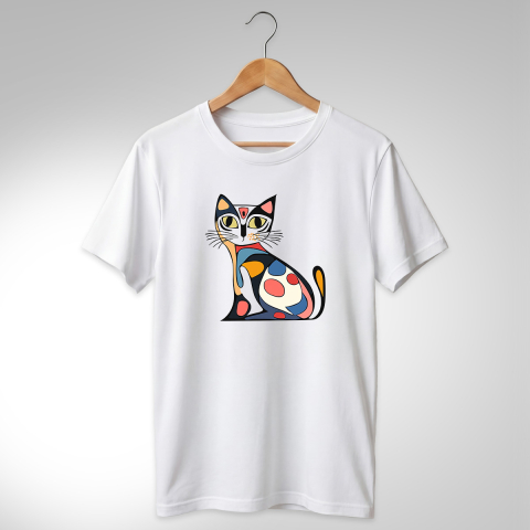 Abstract-Pisici - TRICOU ABSTRACT - PISICĂ