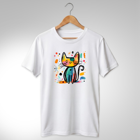 Abstract-Pisici - TRICOU ABSTRACT - PISICĂ