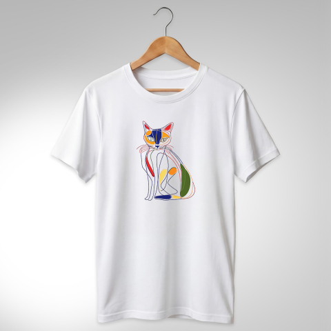 Abstract-Pisici - TRICOU ABSTRACT - PISICĂ