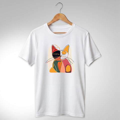 Abstract-Pisici - TRICOU ABSTRACT - PISICĂ