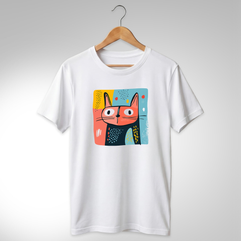 Abstract-Pisici - TRICOU ABSTRACT - PISICĂ