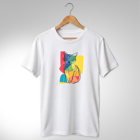 Abstract-Pisici - TRICOU ABSTRACT - PISICĂ