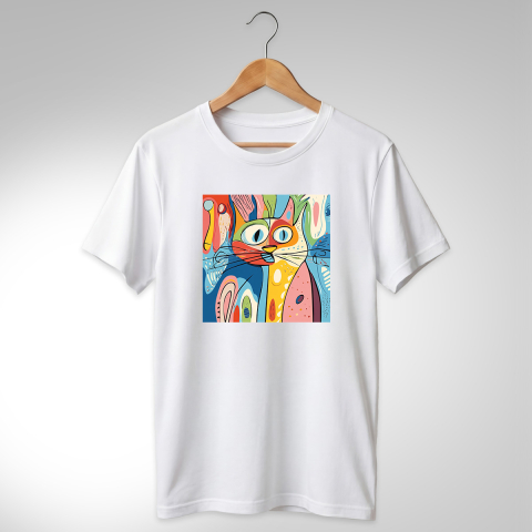 Abstract-Pisici - TRICOU ABSTRACT - PISICĂ