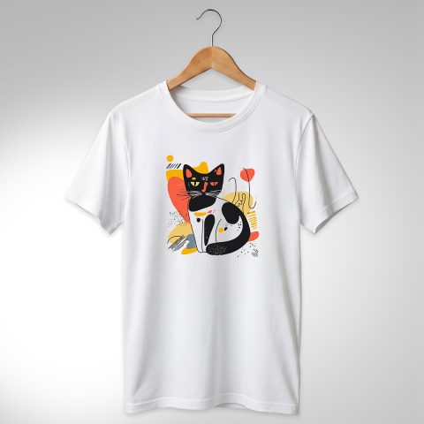 Abstract-Pisici - TRICOU ABSTRACT - PISICĂ