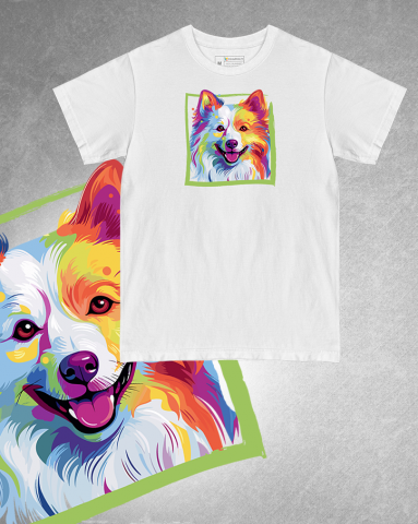 TRICOURI CÂINI "COLOURFUL" - Tricou American Eskimo