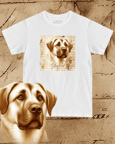 TRICOURI CÂINI "VINTAGE" - Tricou alb damă. Tricou alb bărbați. Tricou personalizat. Tricou bumbac 100%.  Anatolian Shepherd Dog