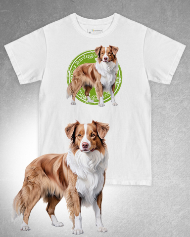 TRICOURI CÂINI - Tricou alb damă. Tricou alb bărbați. Tricou personalizat. Tricou bumbac 100%. Tricou Australian Shepherd