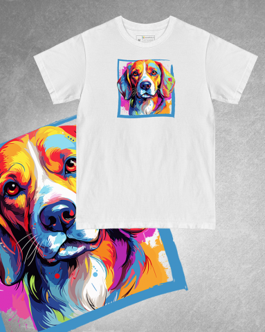 TRICOURI CÂINI "COLOURFUL" - Tricou Beagle