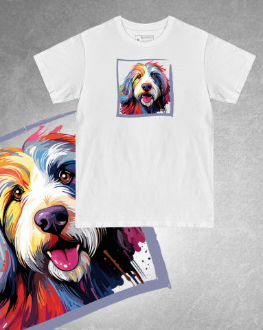 TRICOURI CÂINI "COLOURFUL" - Tricou Bearded Collie