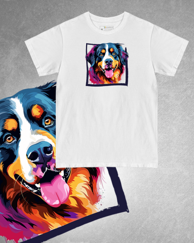 TRICOURI CÂINI "COLOURFUL" - Tricou Bernese Mountain