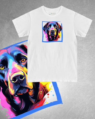 TRICOURI CÂINI "COLOURFUL" - Tricou Black Labrador