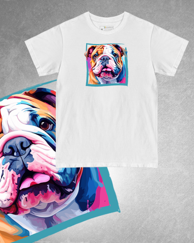 TRICOURI CÂINI "COLOURFUL" - Tricou Bulldog