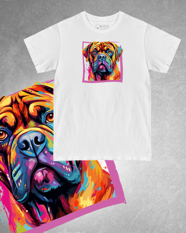 TRICOURI CÂINI "COLOURFUL" - Tricou Bullmastiff
