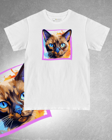 TRICOURI PISICI "COLOURFUL" - Tricou Burmese