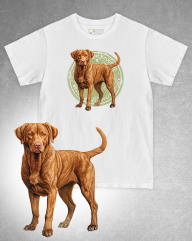 TRICOURI CÂINI - Tricou alb damă. Tricou alb bărbați. Tricou personalizat. Tricou bumbac 100%. Tricou Chesapeake Bay Retriever