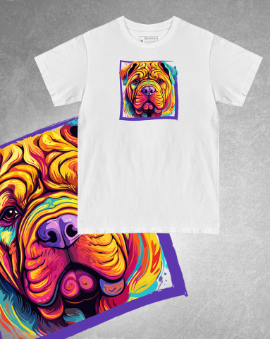 TRICOURI CÂINI "COLOURFUL" - Tricou Chinese Shar-Pei