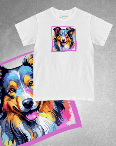 TRICOURI CÂINI "COLOURFUL" - Tricou Collie
