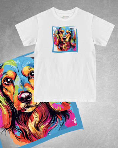 TRICOURI CÂINI "COLOURFUL" - Tricou Teckel / Dachshund