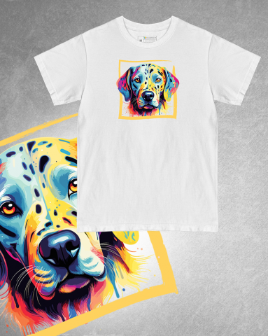 TRICOURI CÂINI "COLOURFUL" - Tricou Dalmatian