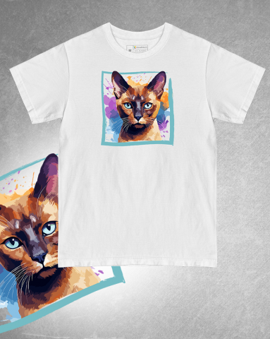 TRICOURI PISICI "COLOURFUL" - Tricou European Burmese
