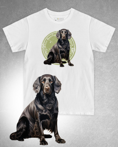 TRICOURI CU CÂINI - Tricou alb damă. Tricou alb bărbați. Tricou personalizat. Tricou bumbac 100%. Tricou Field Spaniel