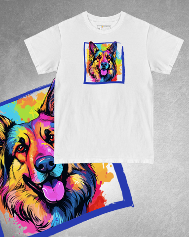 TRICOURI CÂINI "COLOURFUL" - Tricou German Shepherd
