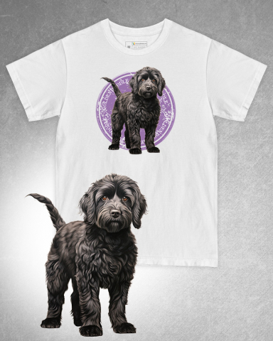 TRICOURI CÂINI - Tricou alb damă. Tricou alb bărbați. Tricou personalizat. Tricou bumbac 100%. Tricou Goldendoodle
