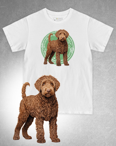 TRICOURI CÂINI - Tricou alb damă. Tricou alb bărbați. Tricou personalizat. Tricou bumbac 100%. Tricou Goldendoodle