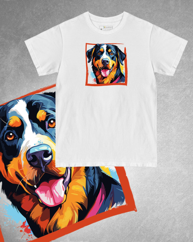 TRICOURI CÂINI "COLOURFUL" - Tricou Greater Swiss Mountain