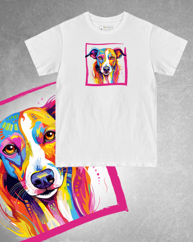 TRICOURI CÂINI "COLOURFUL" - Tricou Greyhound