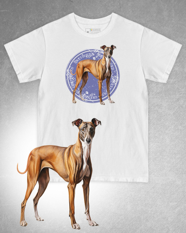 TRICOURI CU CÂINI - Tricou alb damă. Tricou alb bărbați. Tricou personalizat. Tricou bumbac 100%. Tricou Greyhound