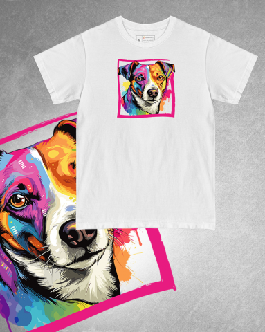 TRICOURI CÂINI "COLOURFUL" - Tricou Jack Russell Terrier