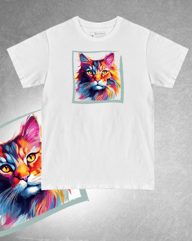 TRICOURI PISICI "COLOURFUL" - Tricou Maine Coon