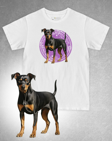 TRICOURI CU CÂINI - Tricou alb damă. Tricou alb bărbați. Tricou personalizat. Tricou bumbac 100%. Tricou Manchester Terrier